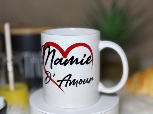 Mug mamie d'amour personnalisé
