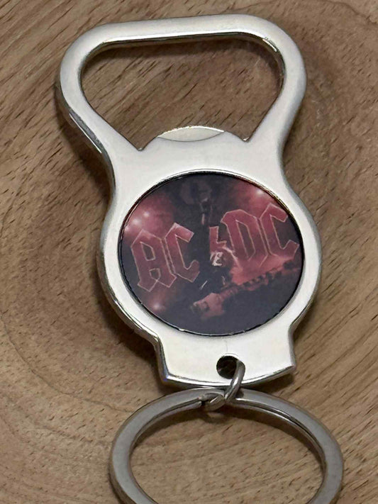 Porte‑clé décapsuleur  ACDC  Cadeau idéal pour passionnés