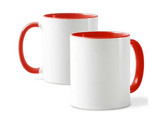 mug photo personnalisée ( rouge et blanc )