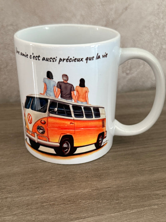 Mug super copine combi VW personnalisé