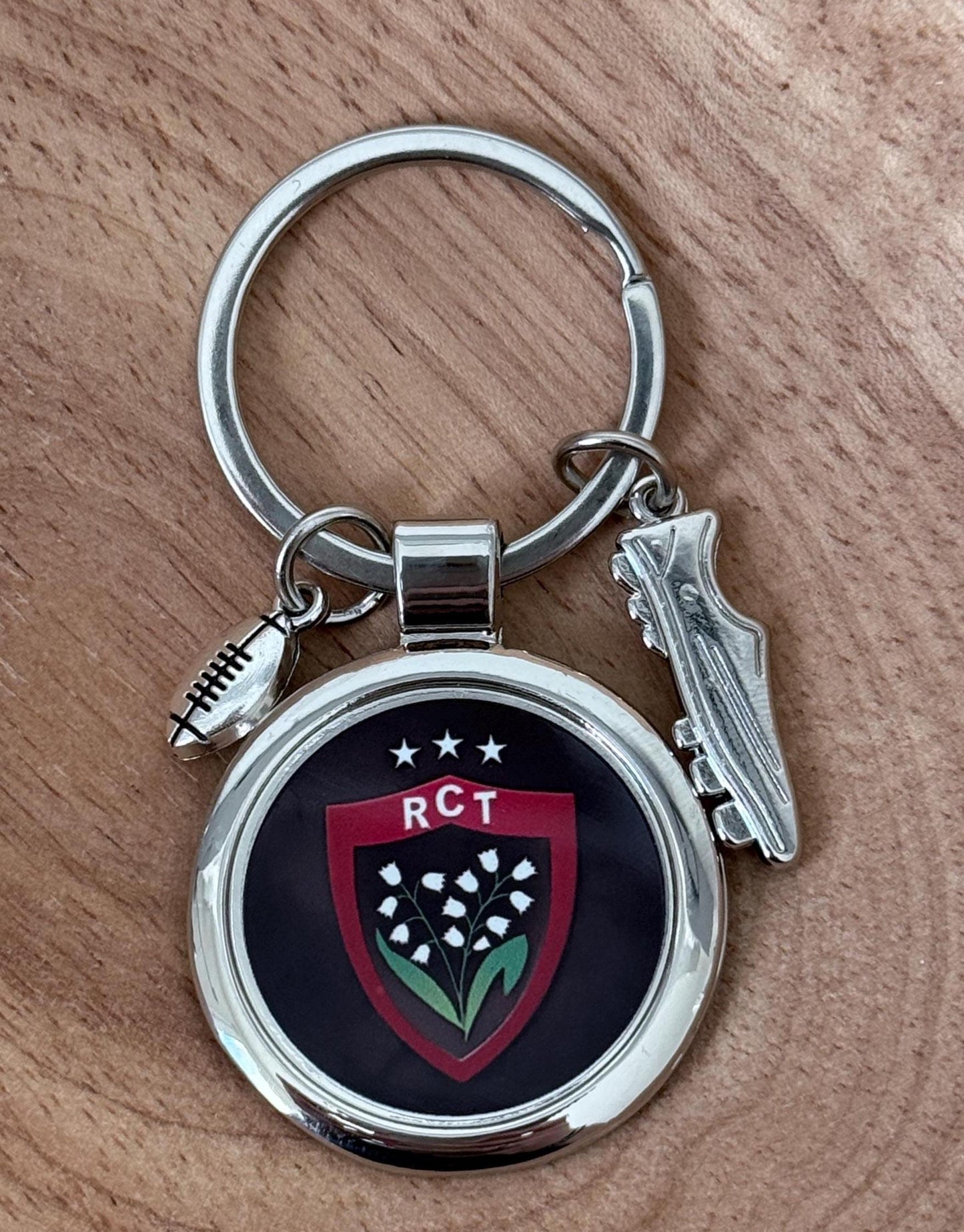 Porte clé RCT toulon rugby en métal