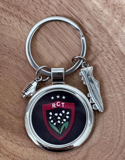 Porte clé RCT toulon rugby en métal