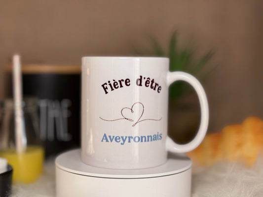 Mug “Fière d’être Aveyronnais” – Portez vos couleurs avec fierté !