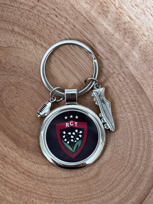 Porte clé en métal pour cadeau suppporter RCT toulon rugby