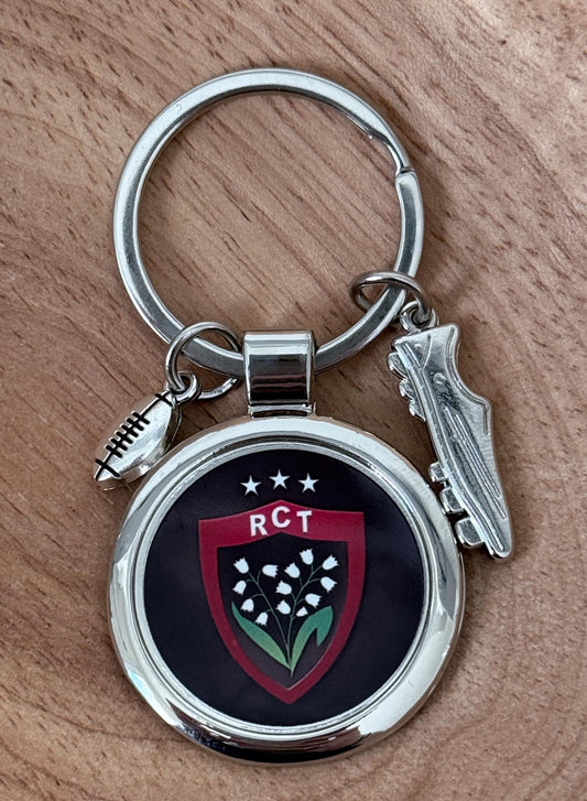 Porte clé RCT toulon rugby en métal