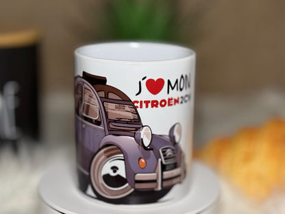 Mug 2CV  Citroën 2 Chevaux Vintage